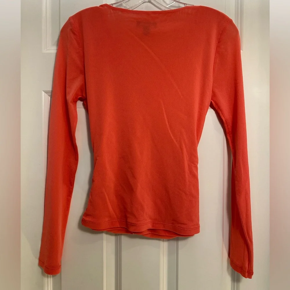 NWOT Small women’s long sleeve coral colored top Classiques Entier brand - Picture 4 of 4